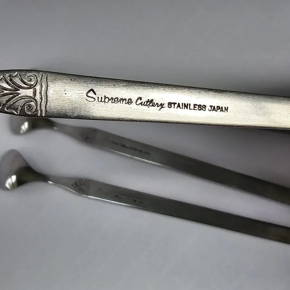 Towle Supreme Cutlery Iced Tea Spoons Pattern TWS202 Japan Stainless Steel VTG